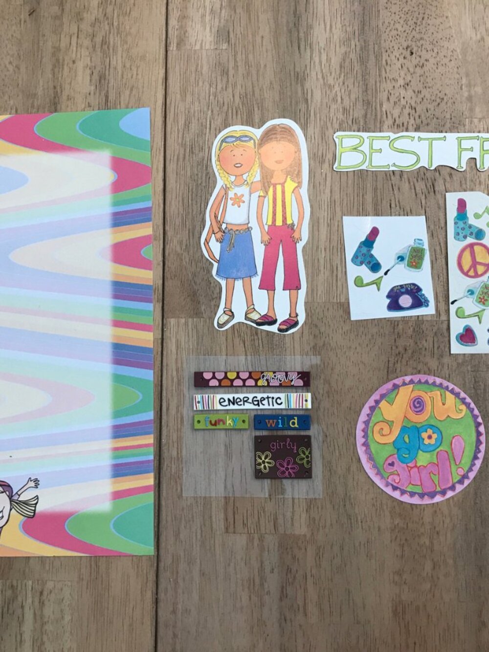 Best Friends Scrapbook Paper Diecuts Stickers